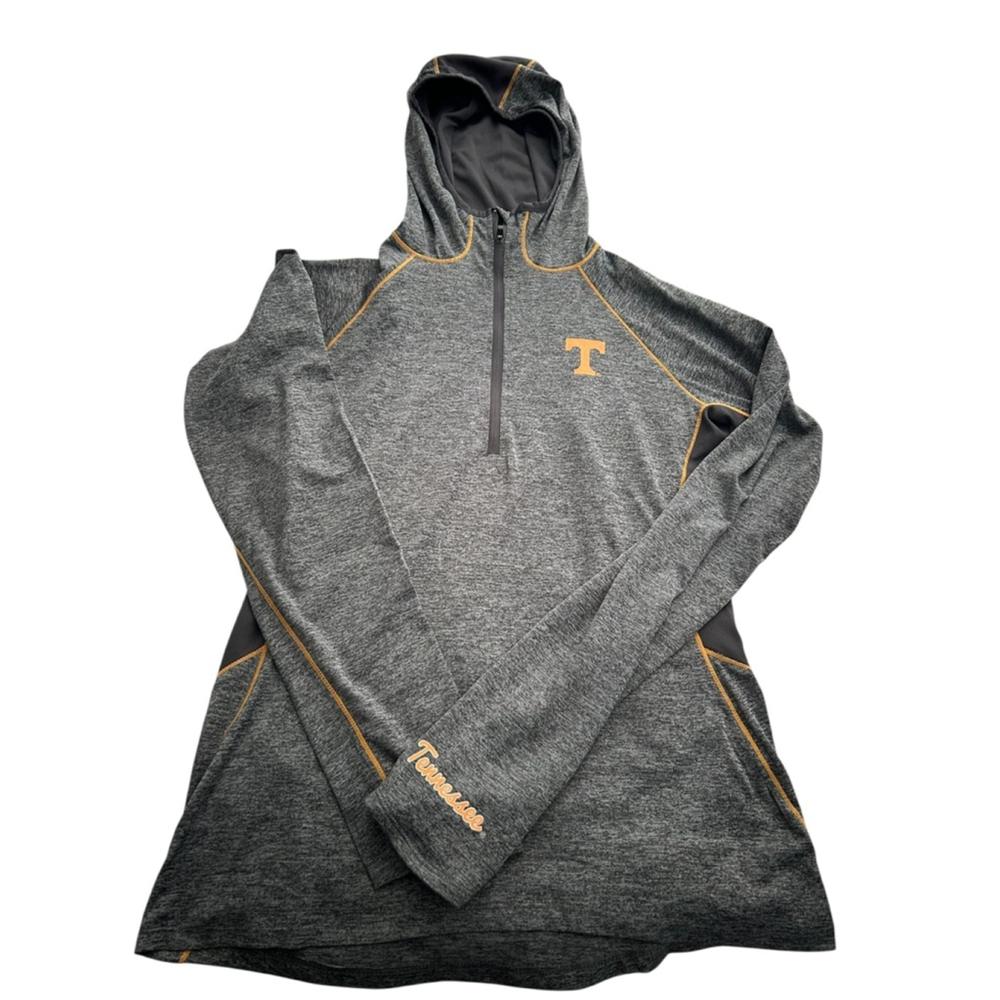 Women's Colosseum Gray Orange Tennessee Logo Hoodie size M